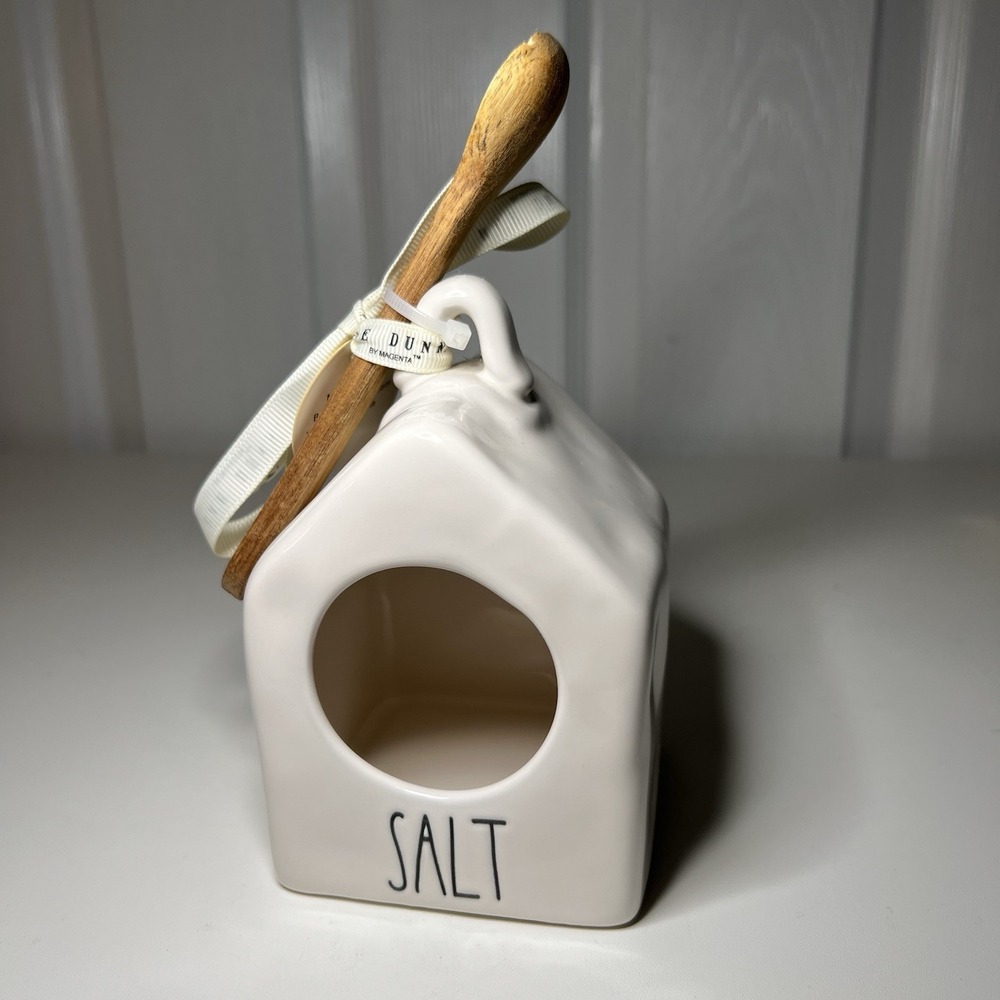 Rae Dunn Salt‎ Cellar Bird House w/Spoon New/Never Used!!  See Pics!!